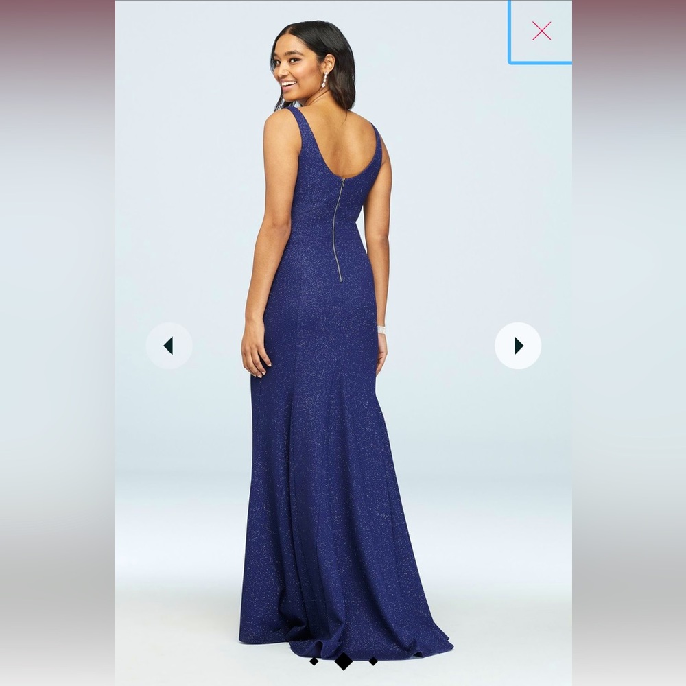 Glitter Dress w/ Long Slit